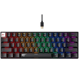 Resim Havit Gamenote KB903L %60 Mekanik Blended Aydınlatma Oyuncu Klavyesi - 61 Tuş - Siyah 