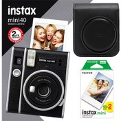 Resim Instax Mini 40 Fotoğraf Makinesi - Çanta - 20'li Film Siyah 