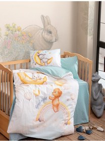 Resim Cotton Box Bebek Nevresim Takımı Moon Mint 