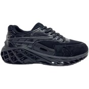Resim Liger Kadın Spor Ayakkabı Kalın Taban Sneaker Siyah 