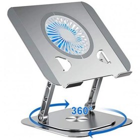 Resim Coofbe 360° Dönebilen Çift Katmanlı Yükseklik Ayarlı Laptop Soğutucu Laptop Standı Notebook Soğutucu 
