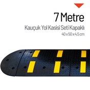 Resim İleri Trafik Kauçuk Hız Kesici Kapaklı Set, Yol Kasisi 7 Metre 