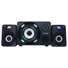 Resim Dark SP-214 11W RMS 7 Farklı Renk Titreşimli LED 2+1 Multimedia Speaker Hoparlör (DK-AC-SP214) 