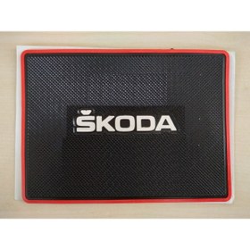 Resim Aksesuar Skoda Logolu Kaydırmaz Torpido Pedi - Göğüs Üstü Kaydırmaz Ped (SKODA LOGOSU, SKODA ARMASI) 