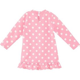 Resim Denokids Ayıcık Kız Bebek Puantiyeli Pembe Elbise Çok Renkli 