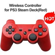 Resim Kırmızı-ps3 Denetleyici Joystick Gamepad Kablosuz Bluetooth Joypad Sony Playstation 3 Için Süper Ince Pc Oyun Konsolu Kontrol 6 Eksen 