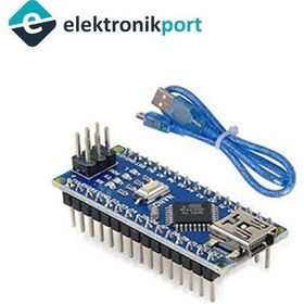 Resim Elektronikport-Arduino Nano V3.0 Smd Ch340 Chip (Usb Kablo Hediye) 