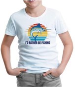 Resim A Swordfish With A I'd Rather Quote Beyaz Çocuk Tshirt 001 