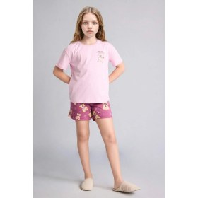 Resim DeFacto Kpop - Demon Hunters Relax Fit 2'li Pembe Pijama Takımı Kız Çocuk H8497A826SM 