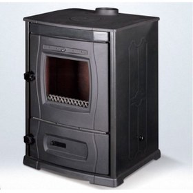 Resim Sürel 5122 Mini Ultra Şömine Camlı Soba Tuğlalı Soba Kömür Sobası 