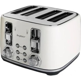 Resim Mena Rise Gem Concept 4 Dilim Ekmek Kızartma Makinesi – 1800 W, Çift Kontrol Paneli | Vanilya Krem 