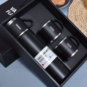 Resim Vacuum Flask Set, İş Termal Kupa 500ml/16.9oz, Buzdolabı Paslanmaz Çelik Vakumlu Yalıtımlı Şişe Kupası Kahve Sıcak İçecek ve Soğuk İçecek İçin, Su Şişesi, Okul Malzemeleri Için Geri Dönüş 
