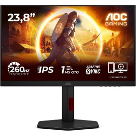 Resim Aoc 24G4ZR 23,8" 260Hz(OC) 0.3ms GSync compt. Fast IPS Yükseklik Ayarlı Pivot Gaming Monitör 