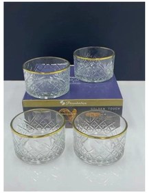 Resim Paşabahçe 530040 Timeless Golden Touch Kase 9 Cm 4 Lü 