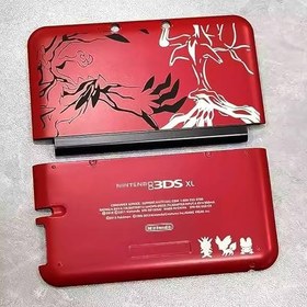 Resim Sınırlı 3DSXL Ekstra Konut Kabuk A/E Yüz Faceplate Kırmızı Yakut Değiştirme, 3DS XL/LL 3DSLL Eski Büyük El Konsolları, Poket ABD Canavarlar Edition için Üst/Alt Kapak Plakaları 2 ADET Set 