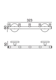 Resim Çelik Banyo Paslanmaz Pirinç Flora Montajlı Beşli Askılık Gri 