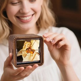 Resim Personalized 16 Photo Flipbook with Music - Hand-cranked Memory Maker - One Size 
