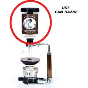 Resim Epinox Kahve Sifonu 3 Bardaklık Üst Cam Haznesi Coffee Syphon 