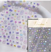 Resim 1 Sayfalık Japon Kawaii Renkli Beyaz Çizgi Ilmek 5d Siyah Kendinden Yapışkanlı Nail Art Süslemeleri Çıkartmalar Şerit Sevimli Çıkartmaları Dıy Beyaz İle Siyah 