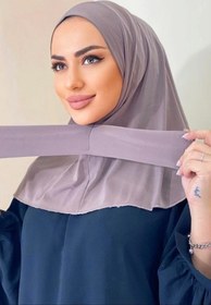 Resim Organic Scarfs Hijabchi Kadın Tesettür Vizon Çıtçıtlı Boyunluk Hijap Bone Model Eşarp Şal 