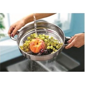 Resim Lüks Paslanmaz Çelik Süzgeç 29CM 