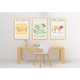 Resim Pablo Picasso 3'lü Çerçevesiz Poster Duvar Tablosu 21x30 