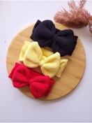 Resim SeherBebeButik Kız Bebek & Çocuk Fiyonklu Bandana 3'lü Set 
