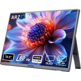 Resim ARZOPA A3C PRO 13.3 inç 60Hz Full HD OLED Type-C Taşınabilir Monitör 