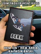 Resim senada Bestboy Ön Arka Baskılı Oto Araç Ruhsat Kabı Kartlık Deri İsim Yazılı Kişiye Özel Cüzdan 