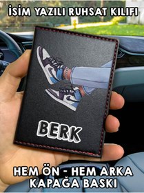 Resim senada Bestboy Ön Arka Baskılı Oto Araç Ruhsat Kabı Kartlık Deri İsim Yazılı Kişiye Özel Cüzdan 