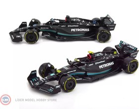 Resim 1:43 Burago 2024 Mercedes Benz AMG W15 #44 LEWIS HAMILTON + #63 GEORGE RUSSELL - F1 2 li set 