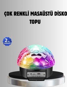 Resim Bluetooth Kontrollü Masaüstü Disko Topu Işığı Renkli Led Işık Gösterisi Ve Uzaktan Kumanda Karışık 