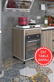 Resim Kenzlife Ankastre Modülü Kabini Kalimera Crd 85*60*56 Fırın Ocak Dolabı Ayarlı Ayaklı Üstü Kapalı 