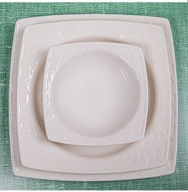 Resim Güral Porselen Güral Vıvente 24 Parça 6 Kişilik Bone Yemek Takımı 