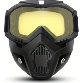 Resim Willowhaven Sarı Renkli Tam Yüz Şeffaf Maske Çıkarılabilir Yumuşak Süngerli Unisex Vizör 12+ 