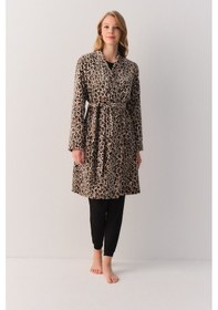 Resim Suwen Leo Robe Sabahlık Sh264036151293 Leopar Desenli 