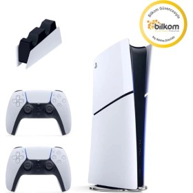 Resim Sony Playstation 5 Slim 825 GB Digital Edition + 2. Dualsense + Şarj Istasyonu (Bilkom Garantili) 