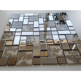 Resim MozaiKristaL Mutfak Tezgah Arası Ve Iç Dekorasyon Için Mix Kristal Mozaik. ( 11 File Karo = 1 M2 Fiyatıdır ) 