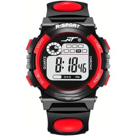 Resim Sunshine022 Kırmızı Spor Saati 7 Renk Çok Fonksiyonlu Lüminesans Elektronik Saat Hediye Kutusu Diğer 