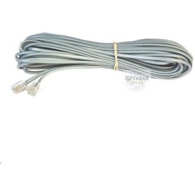 Resim abnturk 10 Metre Telefon Kablosu Tek Hat 2 Ucu Jacklı 