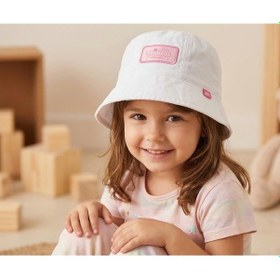 Resim Kitti Kız Çocuk Yazlık Fötr Şapka 1-4 Yaş 26160-2 Beyaz 
