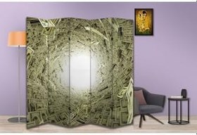 Resim Para Temalı Özel Tasarım Paravan Room Divider PRV1133, 180 x 180 