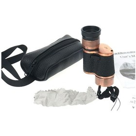 Resim 6x24 Baıgısh, Askeri Tarzi Pirinç Ve Deri Kaplamalı, Deri Çantalı Monocular Dürbün Prinç 