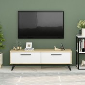 Resim Iki Kapaklı 120 cm Melisa Tv Ünitesi Safirmeşe - Beyaz Demonte Decor