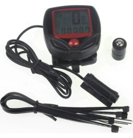 Resim Atik Bisiklet Dijital Kilometre Km Saati Ibre LCD Hız Göstergesi 