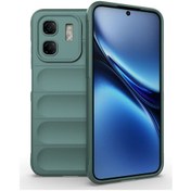 Resim İnfinix Hot 50i 4g Kılıf Elde Tutma Kolaylıkla Kaydırmaz Kenar Line Dizayn Optietnik Kapak Koyu Yeşil 