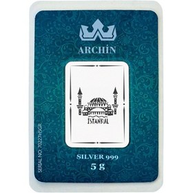 Resim 999 Ayar Gümüşten Üretilmiş Sultan Ahmet Camisi Temalı Hediyeye Özel 5 Gram Saf Gümüş Külçe-874 