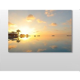 Resim Deniz Gökyüzü Kanvas Tablo 