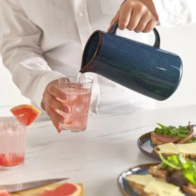 Resim IKEA Gladelig Serisi Sürahi, Okyanus Mavi, 1,5 Lt Stoneware Kapaksız 