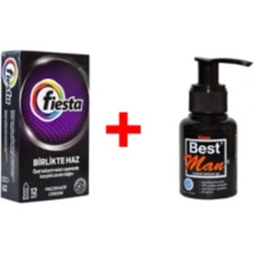 Resim Fiesta Zevk Benekli Prezervatif + Best Man Jel 55ML. 